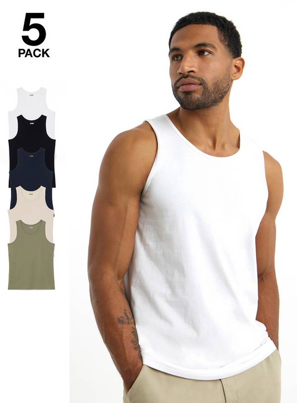 JACAMO 5 Pack Multi Vests Long 5XL